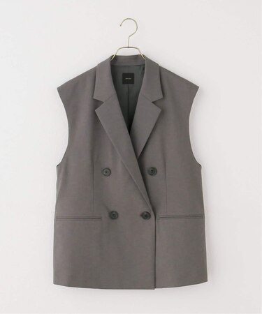 《セットアップ可》ツイルストレッチダブルボタン ベスト