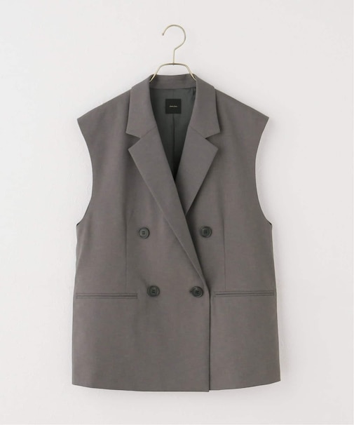 《セットアップ可》ツイルストレッチダブルボタン ベスト