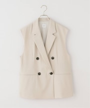 《セットアップ可》ツイルストレッチダブルボタン ベスト