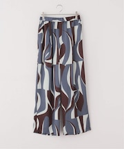 マットサテンプリントイージーパンツ