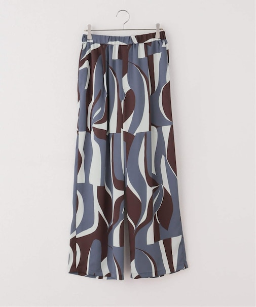 マットサテンプリントイージーパンツ