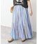 《別注カラー有》ne Quittez pas CottonVoile StripeSlant Panel Skirt*