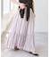 《別注カラー有》ne Quittez pas CottonVoile StripeSlant Panel Skirt*