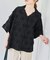 crinkle crinkle crinkle dot 3D embroidery open collar shirt