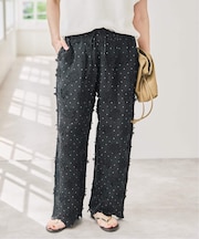 crinkle crinkle crinkle dot 3D rayon shuntang easy pants