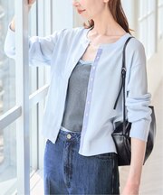 ウォッシャブルドットボタンニットカーディガン