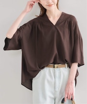 シルキーシフォンギャザーブラウス