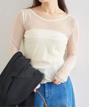 シアーベロア コルセットトップス