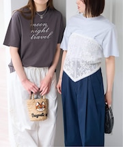 《3点セット》Two Tシャツ/レーススカーフ SET