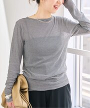 《新色有り / 追加》シアーボートネックプルオーバー