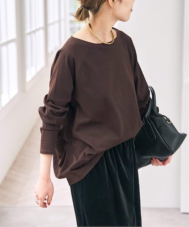 《WEB限定カラー有り / 追加》ボートネックバックタックプルオーバー