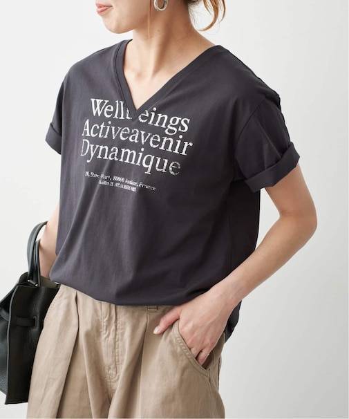 《別注》La Hutte / ラ ユット V neck Tee*