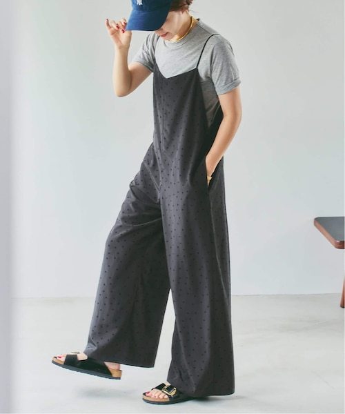 25SS spick&span フロッキードットキャミサロペット web限定 追加》フロッキードットキャミサロペット｜スピックアンドスパンの通販