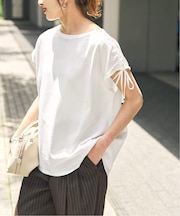 ≪UVカット / 接触冷感≫ UV/Cooltouch ショルダーギャザーT