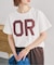 スウェードプリントロゴTシャツ
