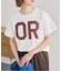 スウェードプリントロゴTシャツ