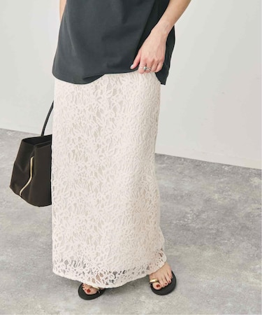 brushed lace ストレートスカート