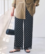 《セットアップ可 / 追加》レースドッキングドットサテンパンツ