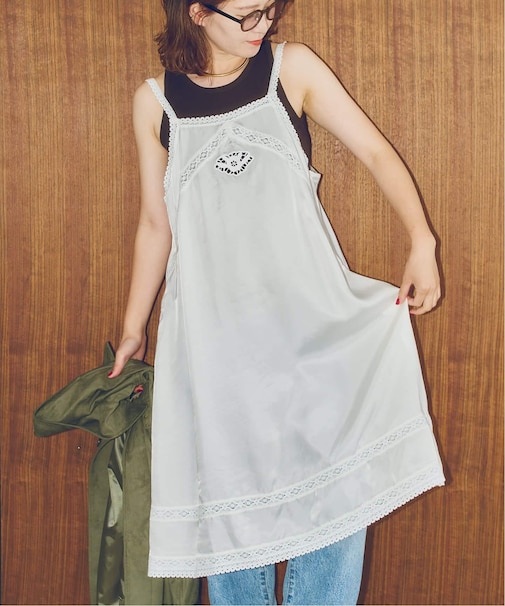 ARCHIVE STANCE / アーカイブスタンス cupro lace slip dress