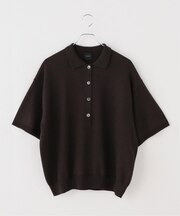 ハーフスリーブポロシャツニット