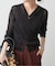 kiehtova /キエトヴァ LAYERED SHEER CROSS CARDIGAN カーディガン