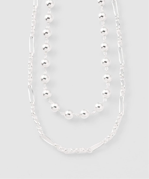 Soierie / ソワリー Chrome spike necklace(2P)