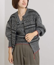 PROVOKE/プロヴォーク fair isle cocoon cardigan