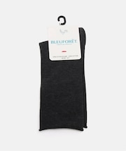 BLEU FORET / ブルーフォレ solid colors velvet cotton socks