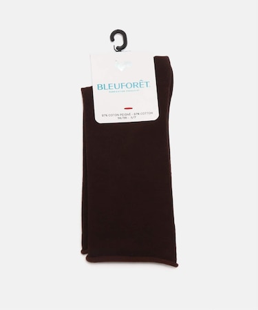BLEU FORET / ブルーフォレ solid colors velvet cotton socks