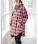 《別注》crinkle check frill collar shirts*