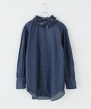 crinkle crinkle crinkle / indigo frill collar shirts