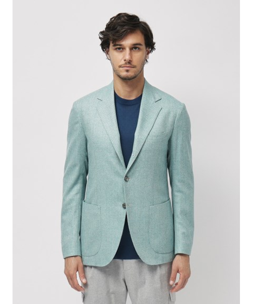 【IZG】ヘリンボーン柄 ウールジャケット