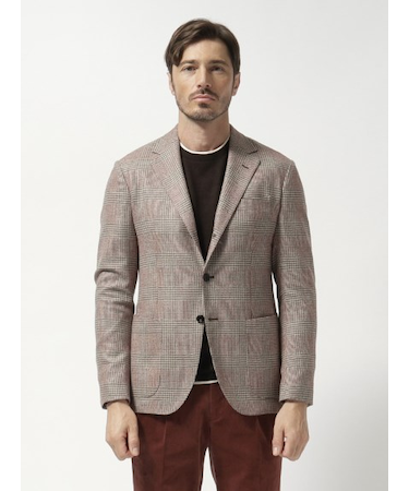 【IZG】ストレッチ グレンチェックジャケット