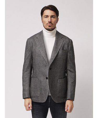 【IZG】ヘリンボーン柄 ジャケット