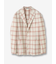 【IZ】ウール混 チェックジャケット