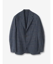 【IZG】リネン混 チェック柄ジャケット