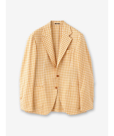 【IZG】シルク混チェックジャケット