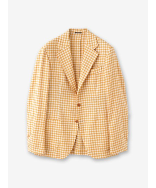 【IZG】シルク混チェックジャケット