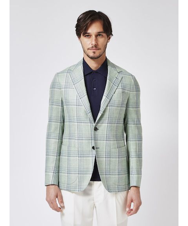 【IZG】四者混 チェックジャケット