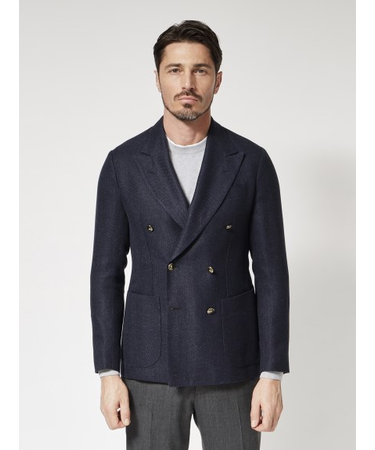 【IZG】リネンシルク ダブルジャケット