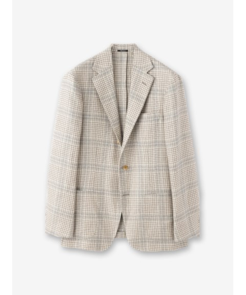 【LM】ヘンプウール チェックジャケット