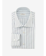 【VINTAGE FABLIC｜OXFORD】ストライプ セミワイドカラーシャツ