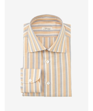 【VINTAGE FABLIC｜OXFORD】ストライプ セミワイドカラーシャツ