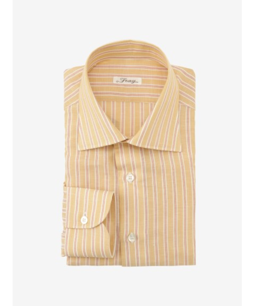 【VINTAGE FABLIC|OXFORD】ストライプ セミワイドカラーシャツ