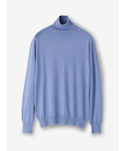 【カシミヤシルク】タートルネックニット