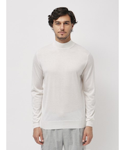 カシミヤ モックネックニット 長袖