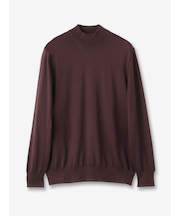 カシミヤ モックネックニット 長袖