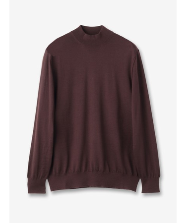 カシミヤ モックネックニット 長袖