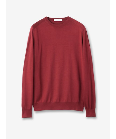 【カシミヤシルク】クルーネックニット