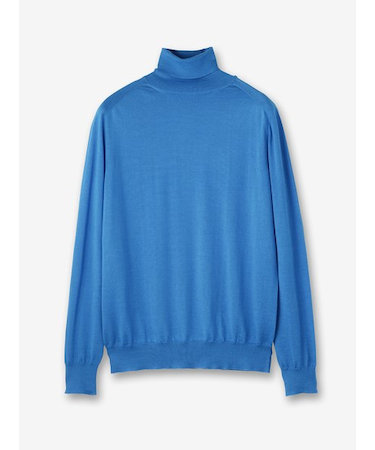 【カシミヤシルク】タートルネックニット